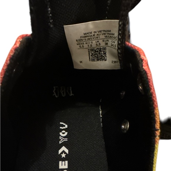 Converse Rainbow Stripe Low-Top Sneakers in Black Accents - Picture 3 of 3